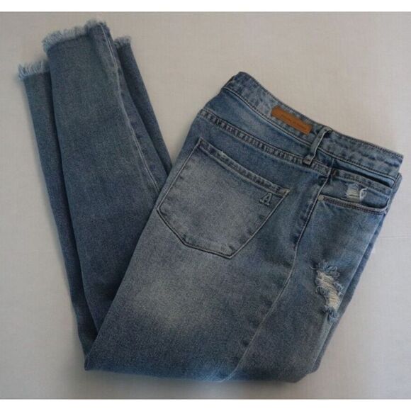 Articles of Society Women's Sz 25 Blue Kate High Waist Crop Straight Leg Jeans - Picture 8 of 8